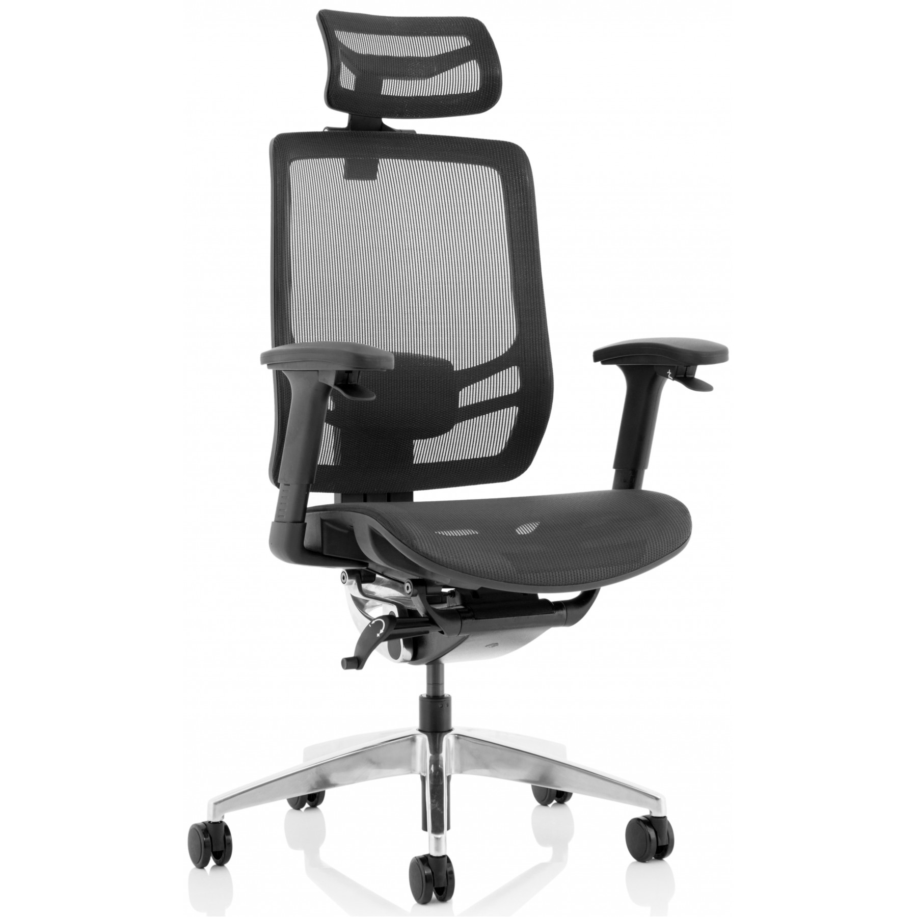 Eastbourne Ergonomic Chair Black Mesh With Headrest 1800x1800 